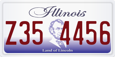 IL license plate Z354456