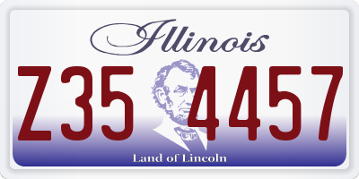 IL license plate Z354457