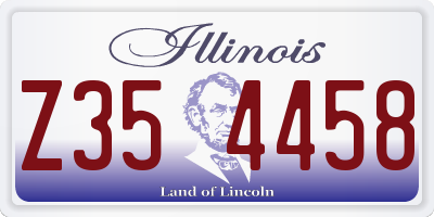 IL license plate Z354458