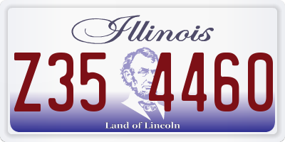 IL license plate Z354460
