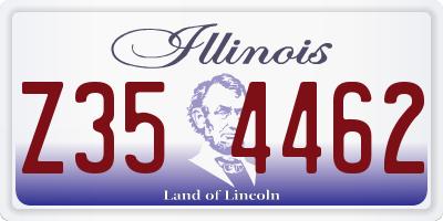 IL license plate Z354462
