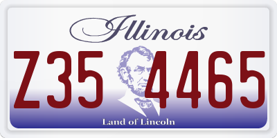 IL license plate Z354465