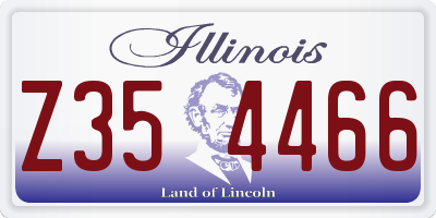 IL license plate Z354466