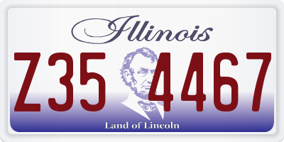 IL license plate Z354467