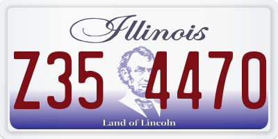 IL license plate Z354470