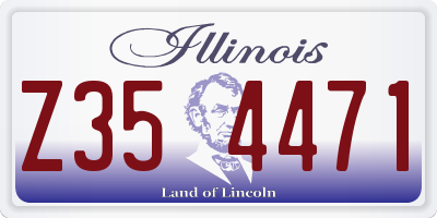 IL license plate Z354471