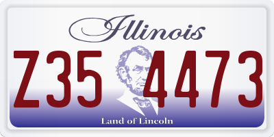 IL license plate Z354473