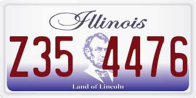 IL license plate Z354476