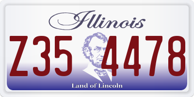 IL license plate Z354478