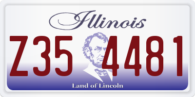 IL license plate Z354481