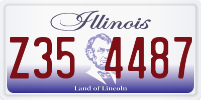 IL license plate Z354487