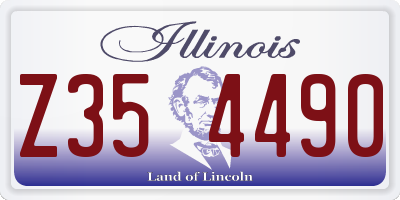 IL license plate Z354490
