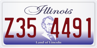 IL license plate Z354491