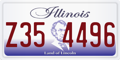 IL license plate Z354496