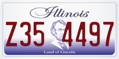 IL license plate Z354497