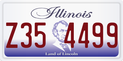 IL license plate Z354499