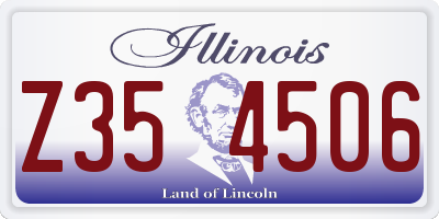IL license plate Z354506