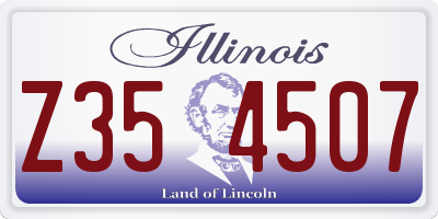 IL license plate Z354507
