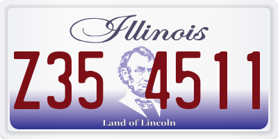 IL license plate Z354511