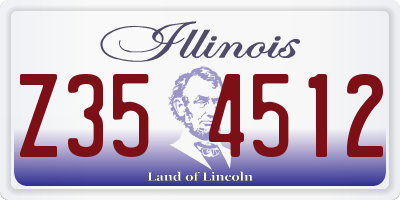 IL license plate Z354512