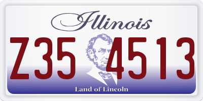 IL license plate Z354513