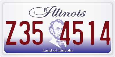 IL license plate Z354514