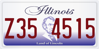 IL license plate Z354515