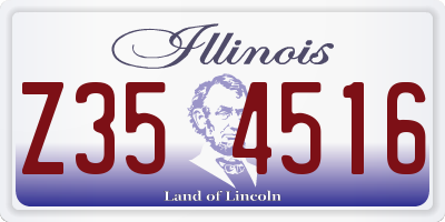 IL license plate Z354516