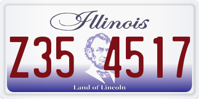 IL license plate Z354517