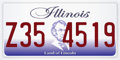 IL license plate Z354519