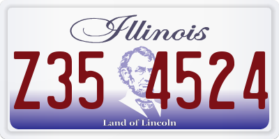 IL license plate Z354524