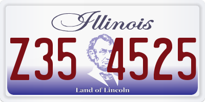 IL license plate Z354525