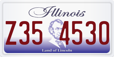 IL license plate Z354530