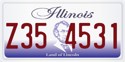 IL license plate Z354531