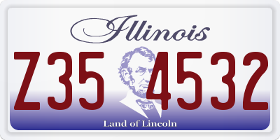 IL license plate Z354532
