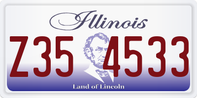 IL license plate Z354533