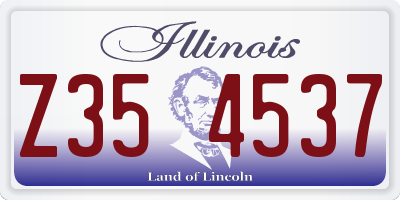 IL license plate Z354537