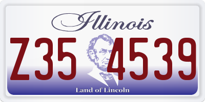 IL license plate Z354539