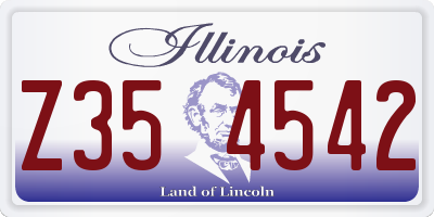 IL license plate Z354542