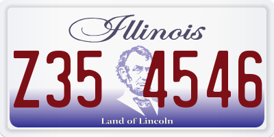 IL license plate Z354546