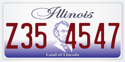 IL license plate Z354547