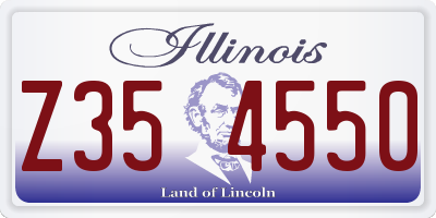 IL license plate Z354550