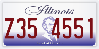 IL license plate Z354551