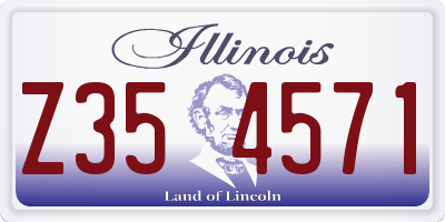 IL license plate Z354571