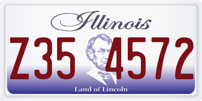 IL license plate Z354572