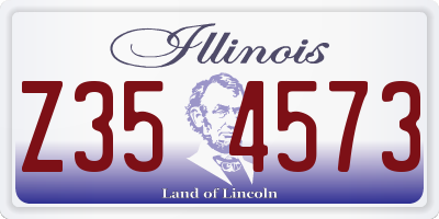 IL license plate Z354573