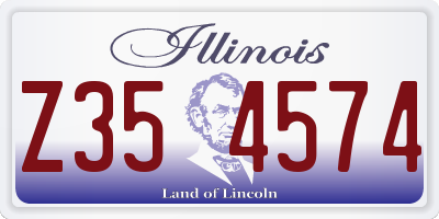 IL license plate Z354574