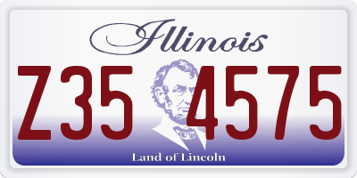 IL license plate Z354575