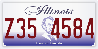 IL license plate Z354584