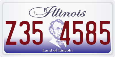 IL license plate Z354585